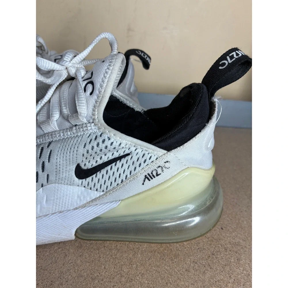 Nike Air Max 270 Womens White Black Running Shoes AH6789-100 Size 7